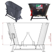 Belotti Karmator Elektrikli Yem Karma Makinesi 220 Volt-2 m³ thumbnail 4