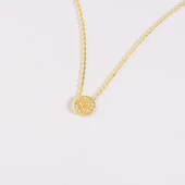 14 Ayar Kalp Taşlı Altın Kolye 1,45 gr thumbnail 3