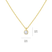 14 Ayar Tektaş Altın Kolye 1,25 gr thumbnail 3