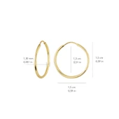 14 Ayar 1.5 cm Şarnel Halka Küpe 0,75 gr - 2