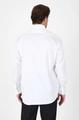 Beyaz Sert Yaka Düz Classic %100 Pamuk Comfort Fit Gömlek 1004250323 thumbnail 5