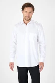 Beyaz Sert Yaka Düz Classic %100 Pamuk Comfort Fit Gömlek 1004250323 thumbnail 1