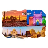 Hindistan Temalı Fresco Magnet thumbnail 1