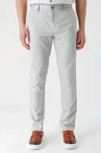 Açık Bej Esnek Yandan Cepli Casual Slim Fit Chino Pantolon 1003240113 thumbnail 2