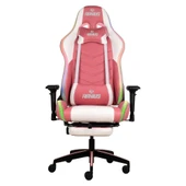 RaXius GC3001PW Masajlı,RGB,4D Kolçaklı,Ayak Destekli Oyuncu Koltuğu, Pembe- Beyaz thumbnail 1