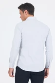 Beyaz Uzun Kol Sert Yaka Cepsiz Easy To Iron Slim Fit Esnek Gömlek 1004250233 thumbnail 5