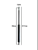 Yatak Makası Pistonu Baza Açılır Makası Pistonu(750N PİSTON)(TEK KİŞİLİK)(SİYAH) Siyah SİYAH - 2 ADET thumbnail 4