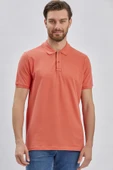 Pembe Pike Polo Yaka Garnili Pamuklu Likralı Casual Slim Fit Dar Kesim Tişört 1011240156 thumbnail 4