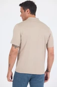 Bej Kısa Kol Polo Yaka Cepli Classic Standart Beden Tişört 1011250173 thumbnail 5