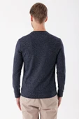 Koyu Lacivert Uzun Kollu Örme Bisiklet Yaka Casual Slim Fit Sweatshirt 1013235101 thumbnail 6