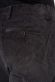 Koyu Antrasit Pamuklu Yandan Cepli Comfort Fit Kadife Pantolon 1003245160 thumbnail 4