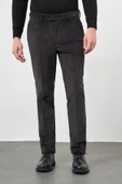 Koyu Antrasit Pamuklu Yandan Cepli Comfort Fit Kadife Pantolon 1003245160 thumbnail 1