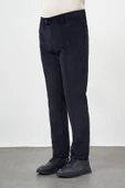 Koyu Lacivert Pamuklu Yandan Cepli Comfort Fit Kadife Pantolon 1003245160 thumbnail 3