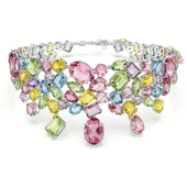Swarovski Kolye Gema choker, Mixed cuts, Multicolored, Rhodium plated - 1