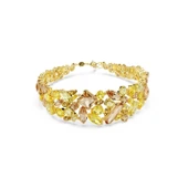 5708713 Gema Choker, Mixed Cuts, Yellow, Gold-Tone Plated - 2