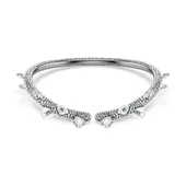 5723286 Sublima Choker, White, Ruthenium Plated - 2