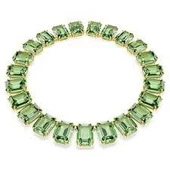5714396 Millenia Tennis Necklace, Oversized Crystals, Octagon Cut, Green, Gold-Tone Plated - 1