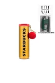Starbucks ® Paslanmaz Çelik Termos - Ponponlu - Altın Rengi - 473 ml - Hediyeli - 1