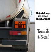 Metal 40x30 cm Levha (1 Çift) Soğutulmuş sıvı argon (Likit Argon) Gaz Taşıma Uyarısı Tır Lojistik thumbnail 3