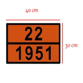 Metal 40x30 cm Levha (1 Çift) Soğutulmuş sıvı argon (Likit Argon) Gaz Taşıma Uyarısı Tır Lojistik thumbnail 2