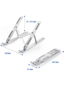 Çelik Katlanabilir Ayarlı Dizüstü Laptop Notebook Standı A12 - 3