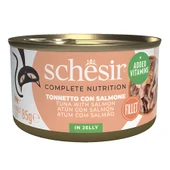 Schesir Jöle İçinde Ton Balıklı ve Somonlu Kedi Konserve Maması 85gr - 1