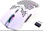 Valkyrie Kablosuz Petek Tasarım Şarjlı Gaming Mouse – RGB Aydınlatmalı 3200 DPI Ultra Hafif Beyaz - 3