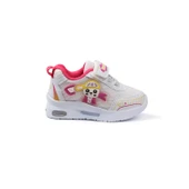 Kız Bebe Beyaz Fuşya Figürlü Işıklı Cırtlı Sneaker Günlük Spor Ayakkabı - 4