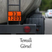 Metal 40x30 cm Levha ( 1 Adet ) 33-1203 Akaryakıt Tehlikeli Madde Taşımacılığı Benzin Motorin Petrol thumbnail 3