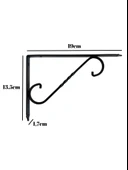 Raf Altı Ferforje Demir Tutucu L Raf Demiri Duvar Sabitleyici(METAL)(SİYAH) Siyah 19CM X 13.5CM 19CM X 13.5CM - 2 ADET thumbnail 5