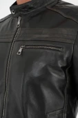 Tyler Siyah Erkek Deri Mont thumbnail 7