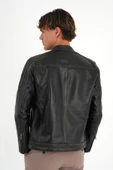 Tyler Siyah Erkek Deri Mont thumbnail 3