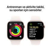 Apple Watch Series 10 GPS + Cellular 42mm Roze Altın Alüminyum Kasa + Bulut Pembesi Spor Kordon - S/M thumbnail 3