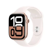 Apple Watch Series 10 GPS + Cellular 42mm Roze Altın Alüminyum Kasa + Bulut Pembesi Spor Kordon - S/M thumbnail 1