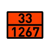 Metal 40x30 cm Levha (1 Çift) 33-1267 Akaryakıt Tehlikeli Madde Ham Petrol Taşımacılığı Yüksek Alev thumbnail 1