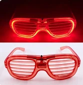 Kırmızı Led Işıklı Parti Gözlüğü - Neon Glow Şerit Gözlük 3 Modlu thumbnail 15