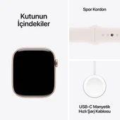 Apple Watch Series 10 GPS + Cellular 42mm Roze Altın Alüminyum Kasa + Bulut Pembesi Spor Kordon - S/M thumbnail 6