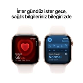 Apple Watch Series 10 GPS + Cellular 42mm Roze Altın Alüminyum Kasa + Bulut Pembesi Spor Kordon - S/M thumbnail 4
