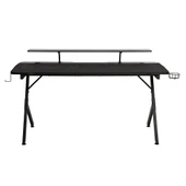 Ryze Castle Karbon Fiber RGB Gaming Masası - Siyah 160x80x76 cm thumbnail 2