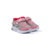 Kız Bebe Pembe Fuşya Figürlü Işıklı Cırtlı Sneaker Günlük Spor Ayakkabı - 1