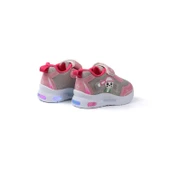 Kız Bebe Pembe Fuşya Figürlü Işıklı Cırtlı Sneaker Günlük Spor Ayakkabı - 2