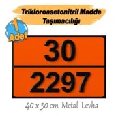 Metal 40x30 cm Levha (1 Adet) 30-2297 Trikloroasetonitril Trichloroacetonitrile Kimyasal Madde thumbnail 3