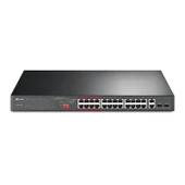 Tp-Link TL-SL1226P 24 Port 10/100 Mbps Poe+ 2 Port 10/100/1000 Mbps Switch 2 Port SFP Çelik Kasa - 1