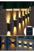 1 Adet Solar Çift Taraflı Duvar Lambası Güneş Enerjili Aydınlatma Dekorasyon Aplik Işık thumbnail 2