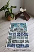 40 Yama Desenli Astarlı Lüks Seccade S1017 Mavi - 1