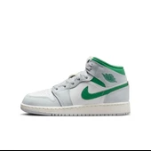 Air Jordan 1 Mid Gs Çocuk Beyaz Basketbol Ayakkabısı thumbnail 1
