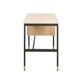 Madrid 2 Çekmeceli Çalışma MasasıCeviz-Siyah 137.5x54x76 cm thumbnail 4