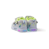 Unisex Bebe Beyaz Sarı Figürlü Işıklı Cırtlı Sneaker Günlük Spor Ayakkabı - 6