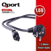 QPORT Q-POWY1.5 1.5 METRE PC POWER KABLOSU - 6