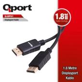 QPORT Q-DP01 1.8M DISPLAY PORT KABLO - 1